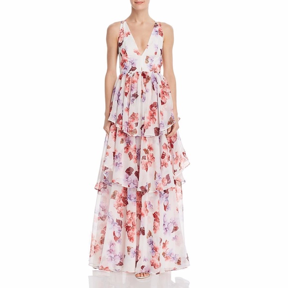 Fame and Partners Dresses & Skirts - FAME AND PARTNERS  Halter Floral Evening Dress 1888